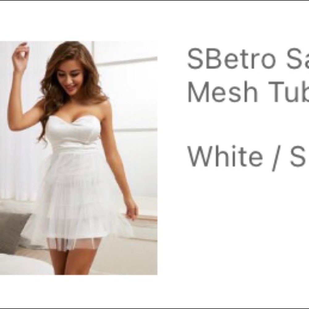 White mesh layered dress - brand new / never worn!